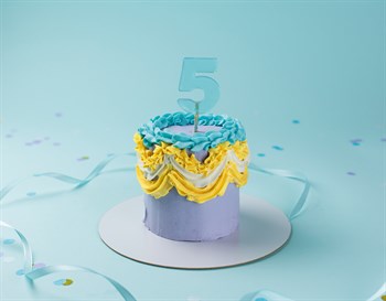Бенто-торт Дофаминовый с цифрой из леденца 350г - фото 110497