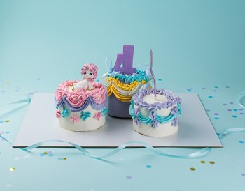 Набор бенто-тортов на подложке Ассорти вкусов 1,2кг - фото 110500
