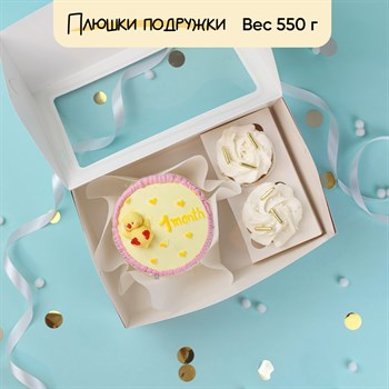 Бенто-торт с цыпленком на спине и 2 капкейка - фото 111092