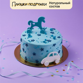 Торт для мальчика с машинкой и лошадкой 1,8кг - фото 117781