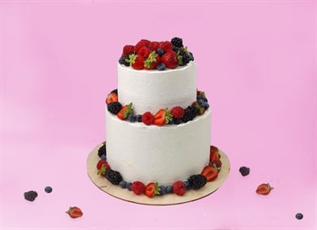 Свадебный торт двухярусный Сладкая жизнь - фото 12198