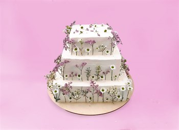 Свадебный торт Ромашковое поле - фото 12458