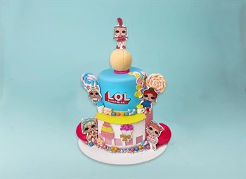 Торт подарочный Куклы лол диско-шар - фото 13187
