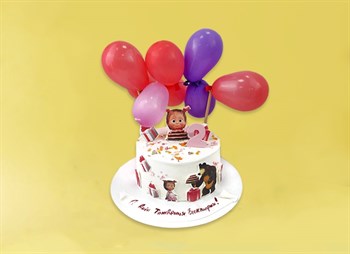 Торт подарочный Маша с шарами - фото 13214