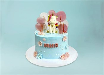 Торт подарочный Единорожка радужная - фото 13562