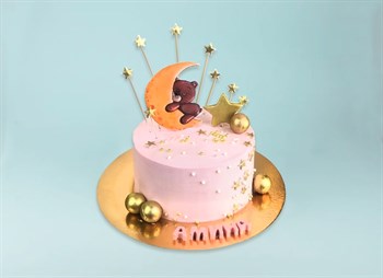 Торт с декором «Мишка на месяце» - фото 13651