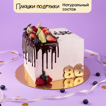 Торт Куб Сочная клубника 3кг - фото 139155
