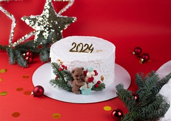 Торт подарочный Новогодний мишка - фото 14998
