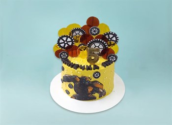 Торт подарочный Трансформеры жёлтый - фото 15299