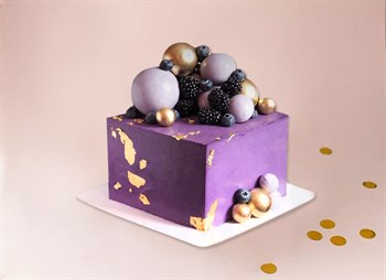 Торт Куб Фиолетовый туман 3кг - фото 16327