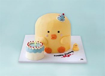 Торт Цыпленок с тортом 3D 2,5кг - фото 17258