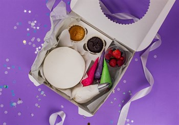 Бенто-торт и капкейки Сделай сам с ягодами - фото 43520