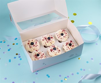 Капкейки малина 6шт - фото 46529