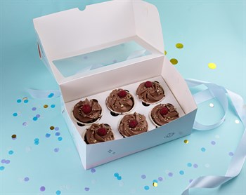 Капкейки шоколадные, 6шт - фото 46533