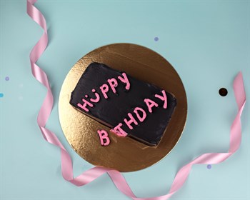 Торт на день рождения Илюзорный образ черный - фото 57046