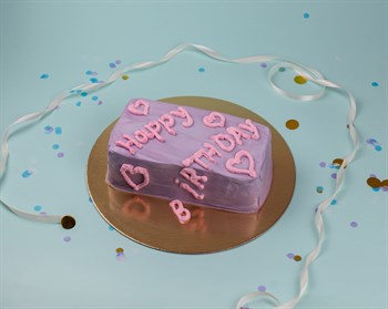 Торт на день рождения Илюзорный образ розовый - фото 57048