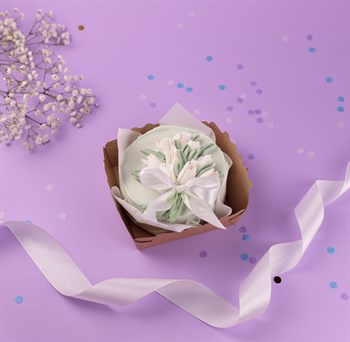 Бенто-торт на 8 марта Букет белых тюльпанов - фото 60576