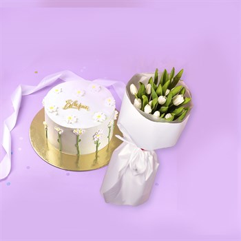 Торт и букет  Ромашковое счастье - фото 60706 Торт и букет  Ромашковое счастье - фото 60706