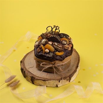 Кулич шоколадный с начинкой Сникерс 900 г - фото 63566