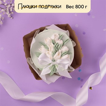 Бенто-торт на 8 марта Букет белых тюльпанов - фото 73706