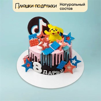 Торт подарочный Пикачу в тик-токе 3д фигурка - фото 73844