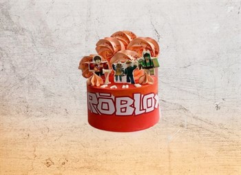 Торт подарочный Роблокс красный - фото 7394