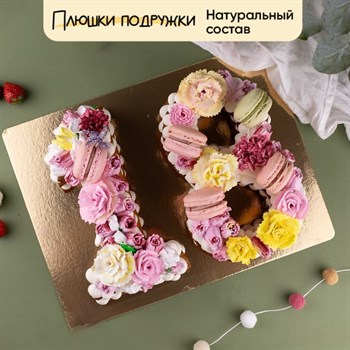 Торт цифра Нежные розы - фото 74188