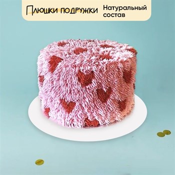 Торт на 14 февраля Волосатик в сердечко - фото 74508