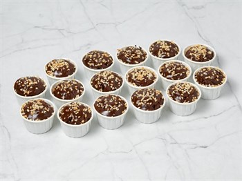 Шоколадный фондан с орехами и карамелью мини, 16 шт - фото 7485