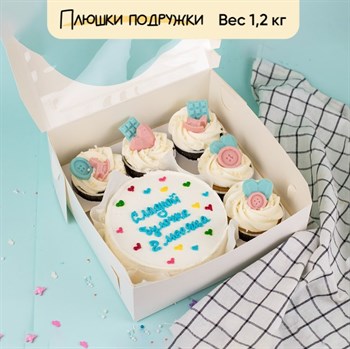 Бенто-торт и капкейки Сладкой булочке - фото 74906