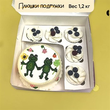 Бенто-торт с капкейками Влюбленные Лягушки - фото 74912