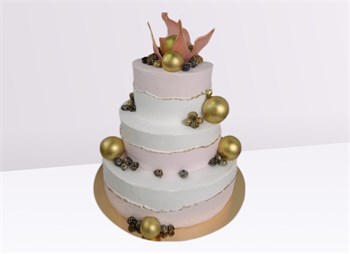Свадебный торт Первая любовь ( с золотом) - фото 7574