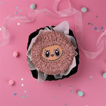 Бенто-торт для девочки "Лабубу" розовый - фото 77159