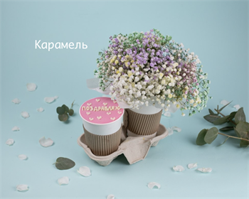 Десерт и цветы (карамель, гипсофила) - фото 78109