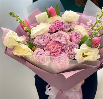 Букет цветов Розовый фламинго - фото 8064