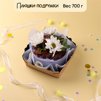 Бенто-торт Цветы в горшке с хризантемой - фото 82496