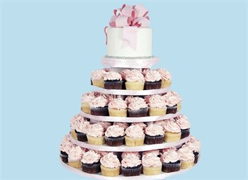 Свадебный торт 2кг и набор капкейков 70 шт - фото 8276