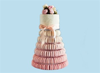 Свадебный торт 2кг и набор макарунс 100 шт - фото 8277