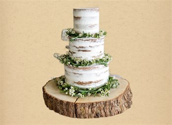 Свадебный торт Минимализм ЭКО - фото 8287