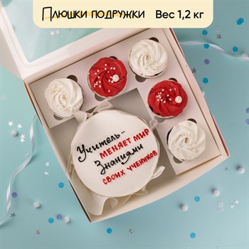 Бенто-торт и капкейки учителю "Учитель - меняем мир" - фото 85810