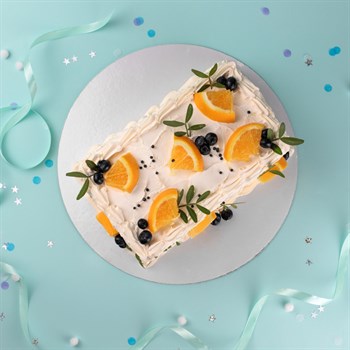 Торт на день рождения "Цитрусовая Лазурь" - фото 86190