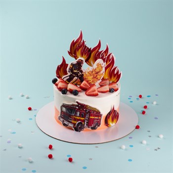 Торт Подарочный Пожарная машина - фото 86200