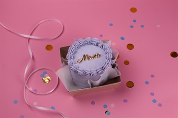 Бенто-торт с топпером Маме и рюшкой - фото 86689