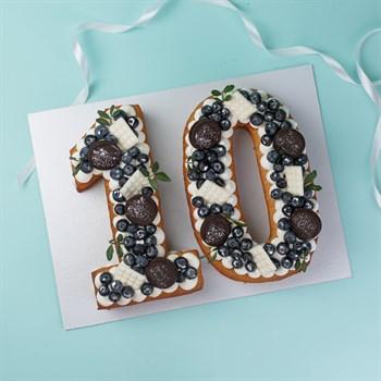 Торт цифры подарочный Яркие моменты - фото 86841