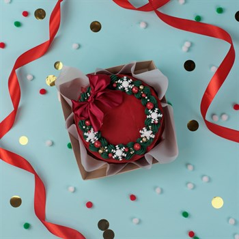 Бенто-торт Рождественский Бант - фото 86850