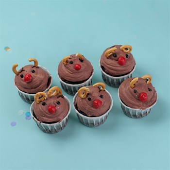 Набор новогодних капкейков  "Олени" 6 шт - фото 86855