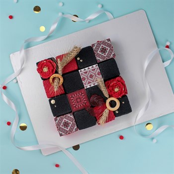 Торт-кубики в русском стиле "Палитра Узоров" - фото 86986