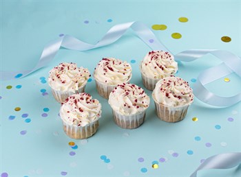 Капкейки малина 6шт - фото 95305