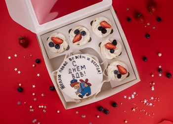 Бенто-торт с капкейками Желаю побед - фото 95505