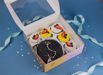 Бенто-торт с капкейками Созвездие Скорпион - фото 95511